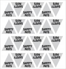 Dentec 13HL-TRI SAFETY PAYS - "SAFETY PAYS" Reflective triangle, 2" x 2" x 2"