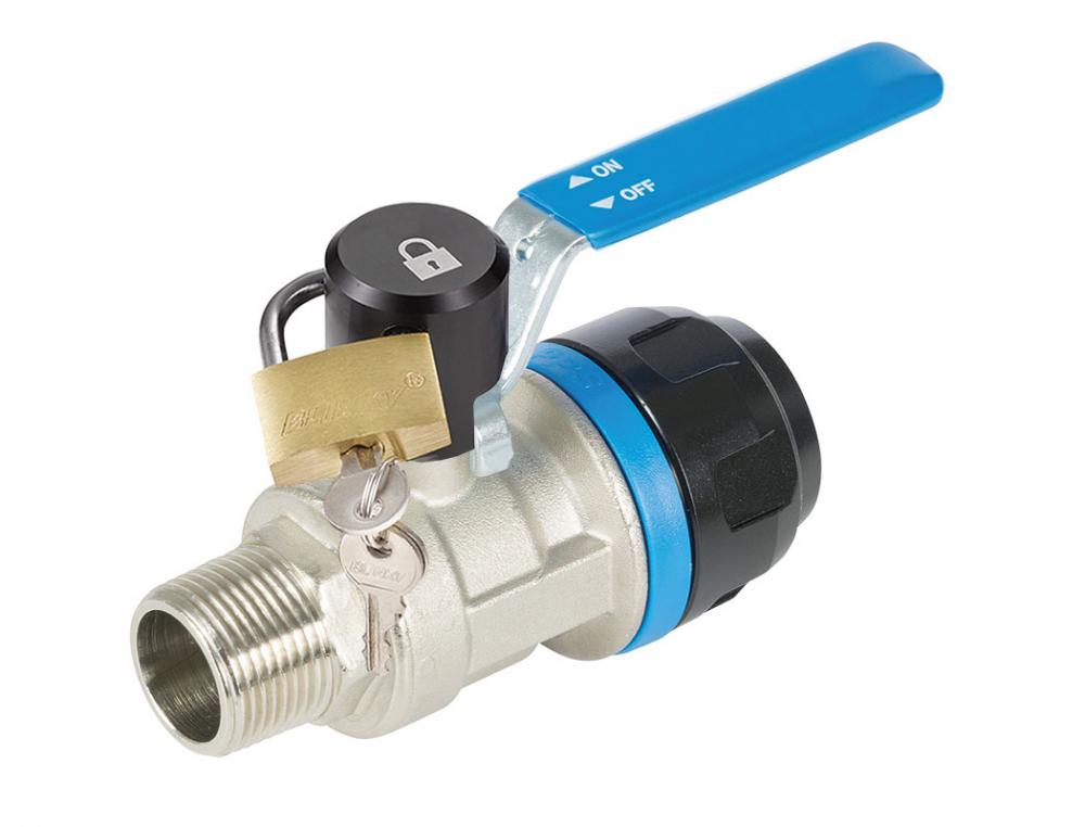 16 mm Aluminum Ball Valve With Locking Handle 1/2 (M) NPT S08