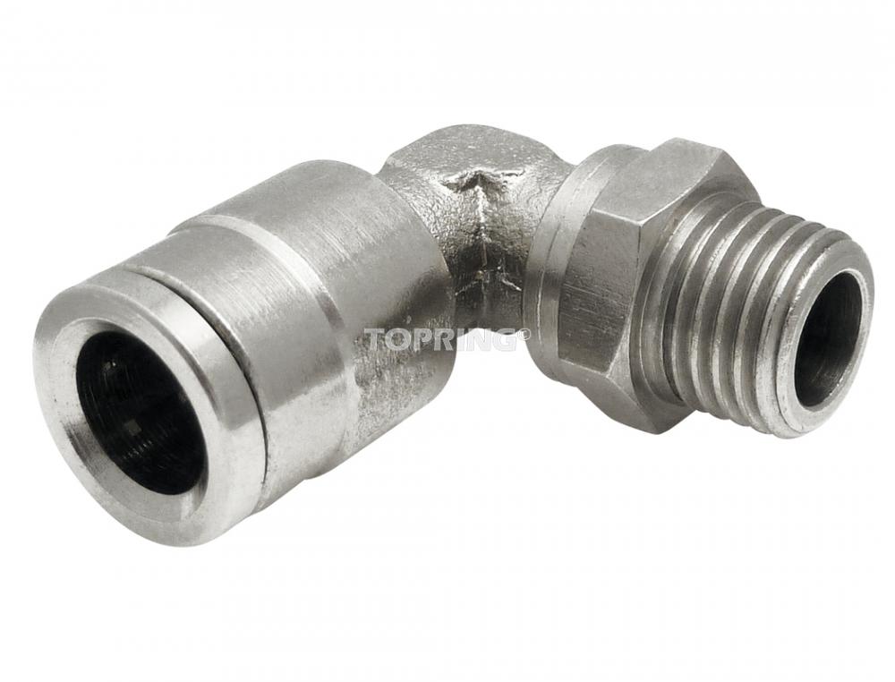 1/8 in. to 1/8 (M) NPT Push-to-Connect Elbow Adapter (10-Pack)