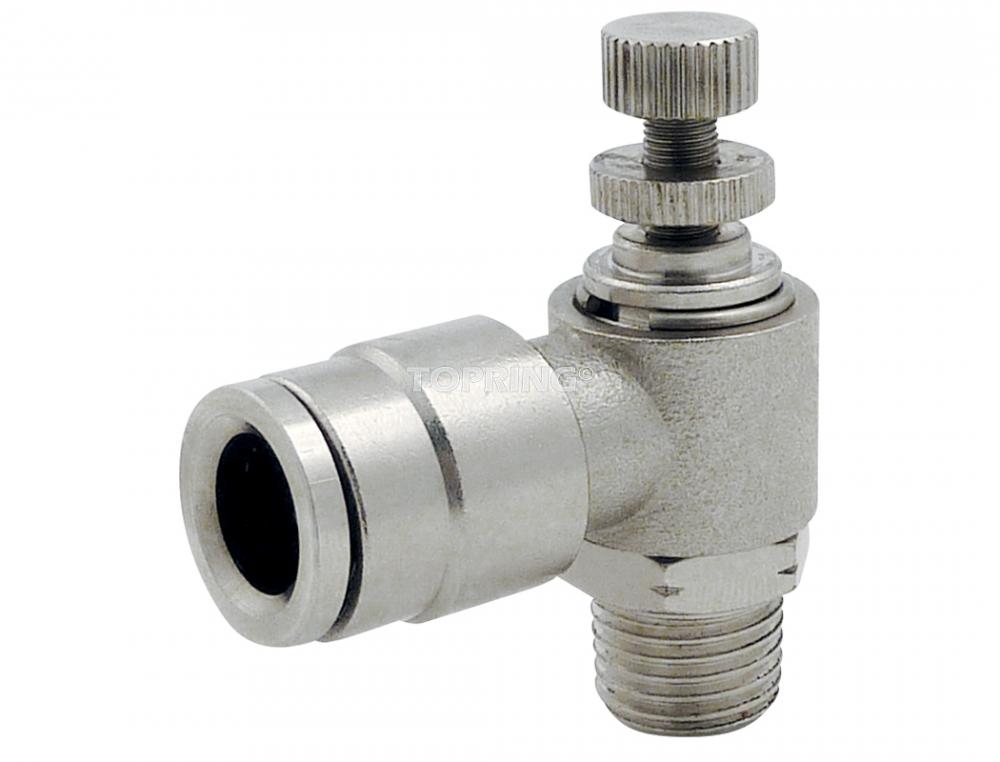 3/8 in. to 1/4 (M) NPT Flow Control Valve Elbow Adapter