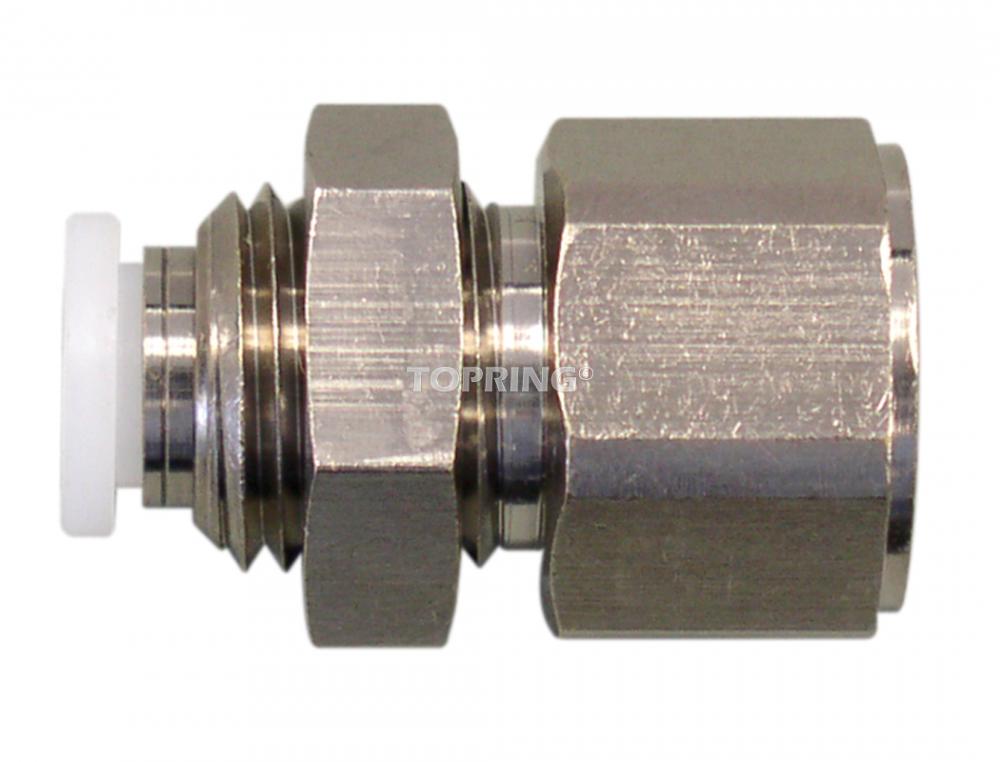 6 mm Push-to-Connect to 1/4 (F) NPT Bulkhead Adapter (2-Pack)