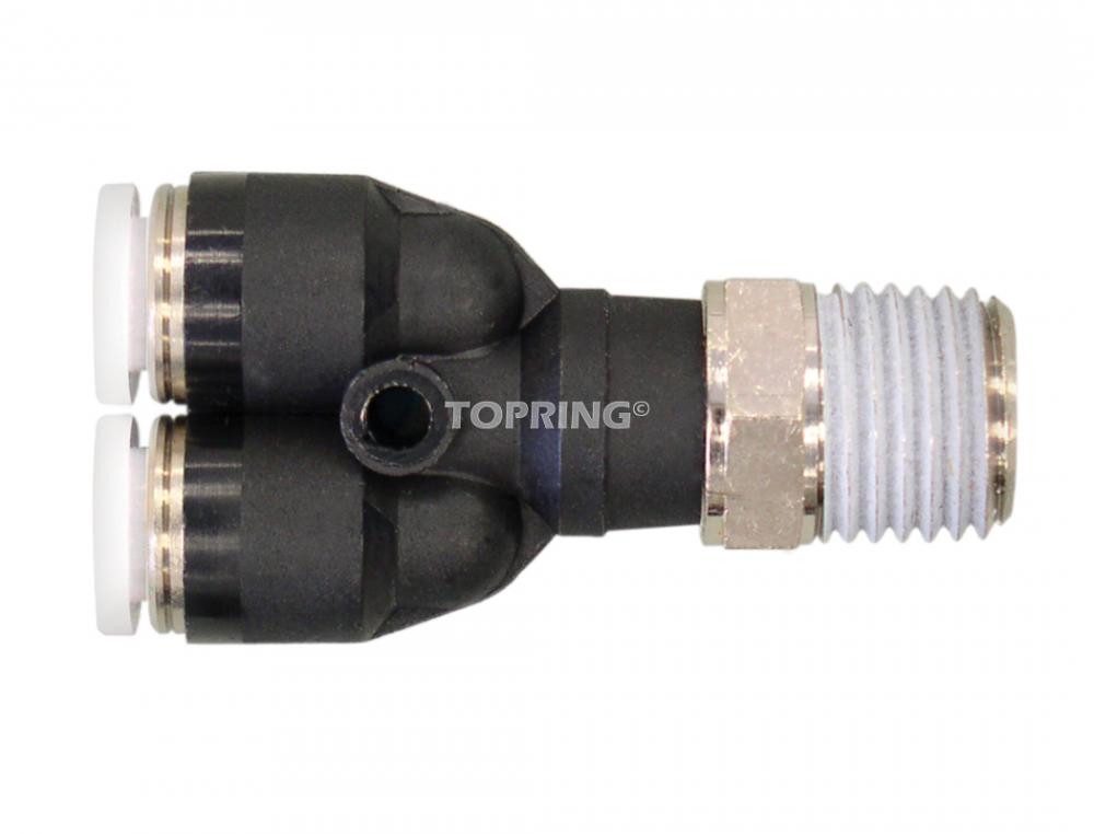 6 mm Push-to-Connect to 1/8 (M) NPT Y Adapter (2-Pack)