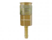 Topring 20.760.02 - 1/4 Universal Brass Quick Coupler With 3/8 Hose Barb (2-Pack)