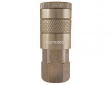 Topring 22.862.02 - 1/2 Industrial Steel Quick Coupler 3/8 (F) NPT (2-Pack)