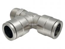 Topring 39.070 - 4 mm to 1/8 (M) BPST Push-to-Connect Tee Adapter (5-Pack)