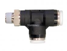 Topring 40.447 - 6 mm Push-to-Connect to 1/8 (M) NPT Tee Adapter (2-Pack)