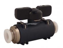 Topring 40.930 - 1/4 in. Push-to-Connect Miniature Valve Straight Union