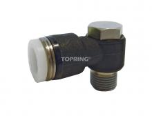 Topring 40.966 - 10 mm Push-to-Connect to 3/8 (M) NPT Banjo Elbow Adapter (2-Pack)