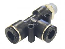 Topring 44.490 - 5/16 in. Push-to-Connect to 1/8 (M) NPT Tee Adapter (10-Pack)