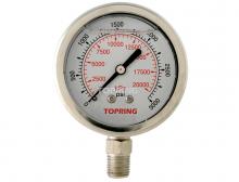 Topring 55.865 - 2 1/2 In. Stainless Steel Liquid Filled Pressure Gauge With Glycerin 0 to 3000 PSI
