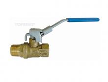 Topring 65.680 - Brass Ball Valve With Locking Handle 1/4 (M) NPT to 1/4 (F) NPT