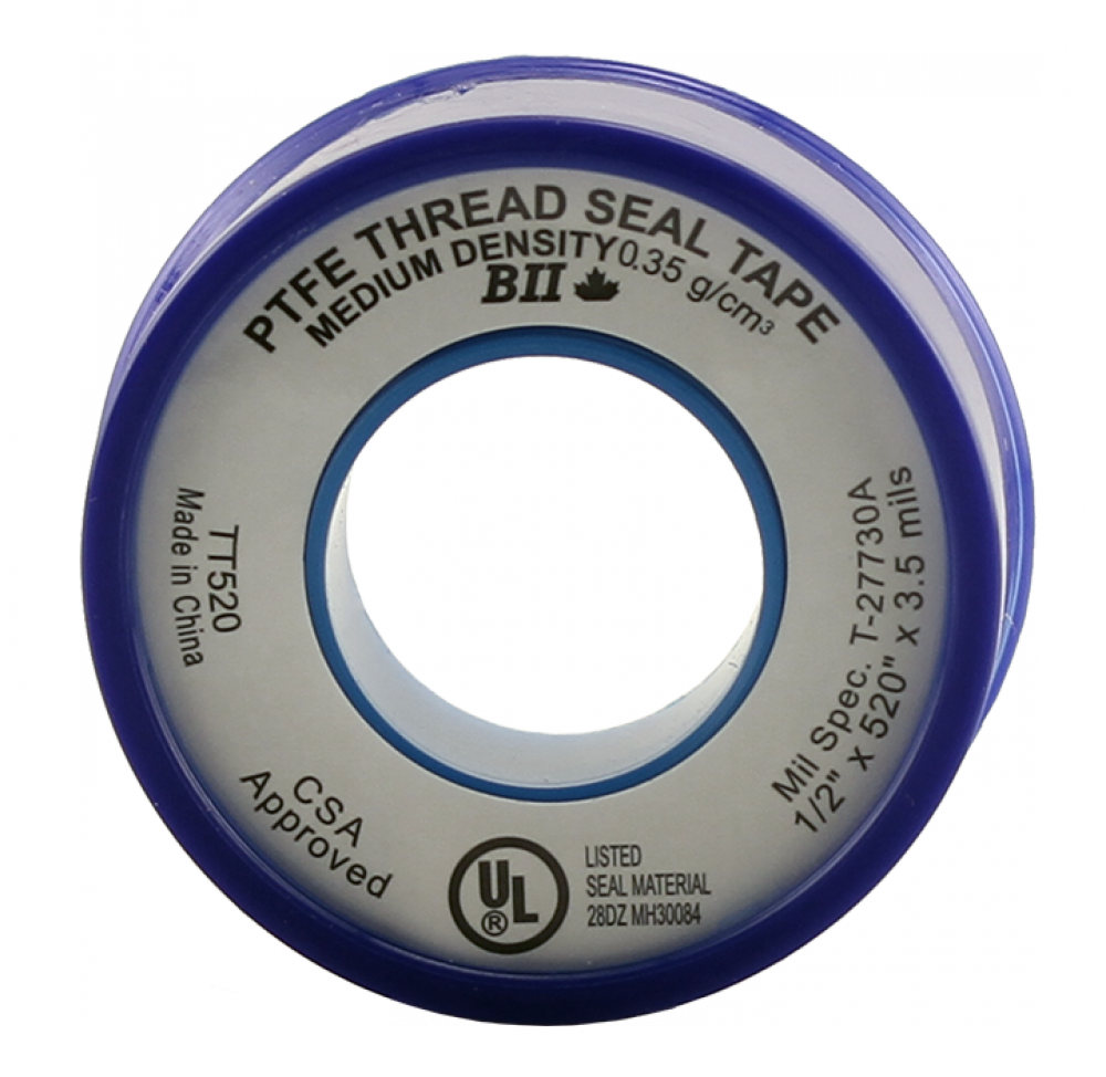 1/2" x 520" x .0035" PTFE TAPE