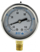 Boshart Industries 2-PGC25-30-150-G - 2.5"VAC/PRES G 1/4"LM 30-0-150