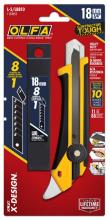 OLFA 1133455 - L-5 18mm X-Design Fiberglass Ratchet-Lock Heavy-Duty Utility Knife with Multi-Pick