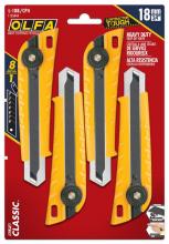 OLFA 1135444 - L-1BB/CP4 18mm Classic Ratchet-Lock Heavy-Duty Utility Knife