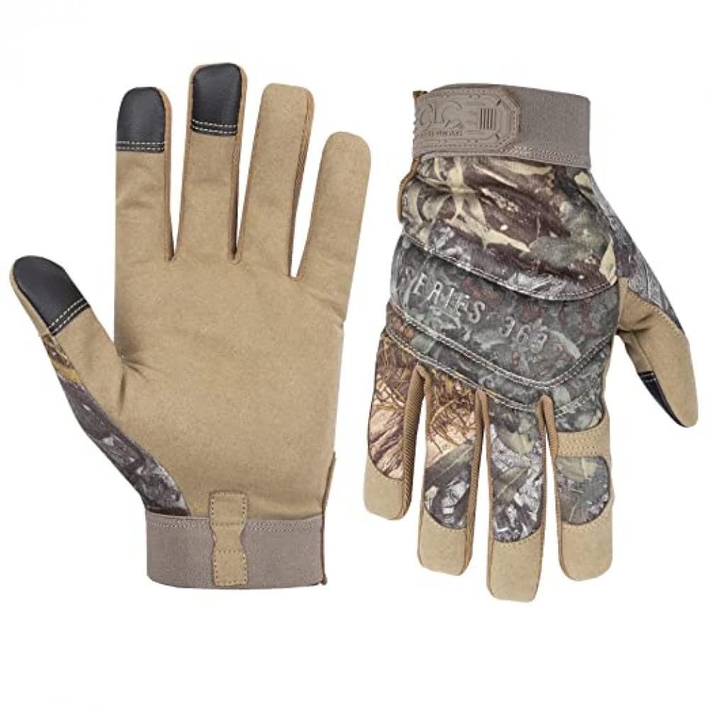 DESERT CAMO WORK GLOVES - M