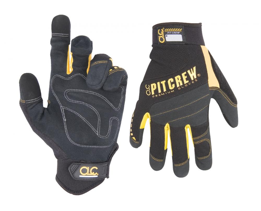 PIT CREW® MECHANIC&#39;S GLOVES - BLACK/YELLOW - M