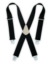 Kunys Leather SP15BL - HEAVY-DUTY ELASTIC SUSPENDERS - BLACK