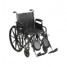 PIP Canada FASSP218FA - SILVER SPORT 2 WHEELCHAIR, 18"WIDTH SEAT, 300LB CAP.