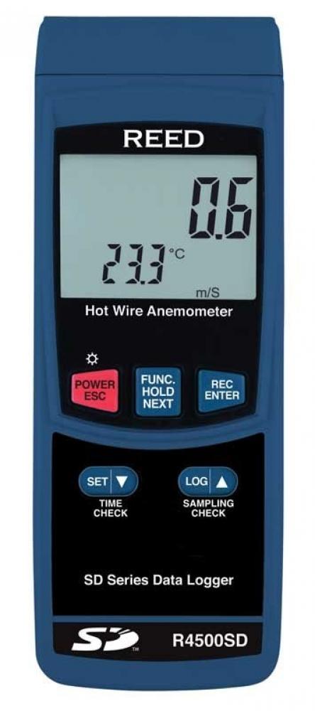 REED R4500SD Data Logging Hot Wire Thermo-Anemometer