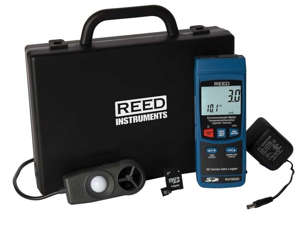 REED R4700SD-KIT Data Logging Environmental Meter with Power Adapter and SD Card