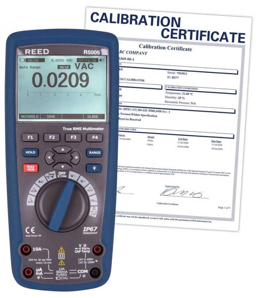 REED R5005 Waterproof Industrial Multimeter with Bluetooth