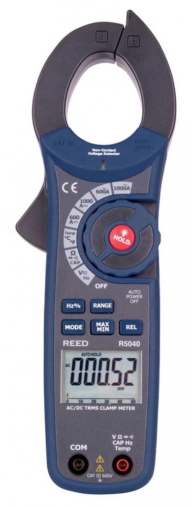 REED R5040 1000A True RMS AC/DC Clamp Meter with NCV