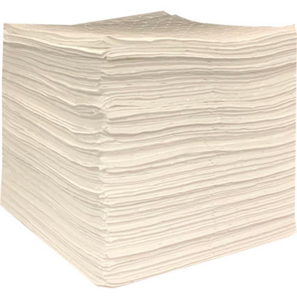 15&#34;x18&#34; Oil Only <br>Single-Ply Heavyweight Sorbent Pads (100 ct)