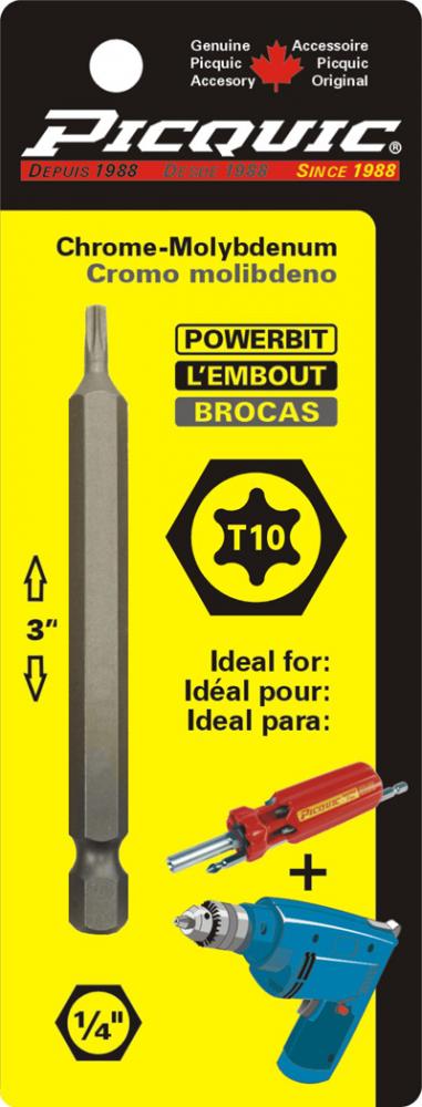 3 inch TorxÂ® # 10 Powerbit Carded