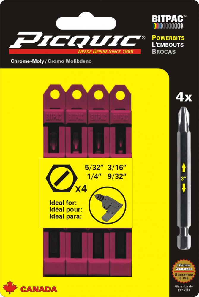 SAE Slotted BitPac Set Red