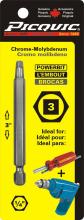 Picquic Tool Company Inc 88013 - 3 inch RobertsonÂ® # 3 Powerbit Carded