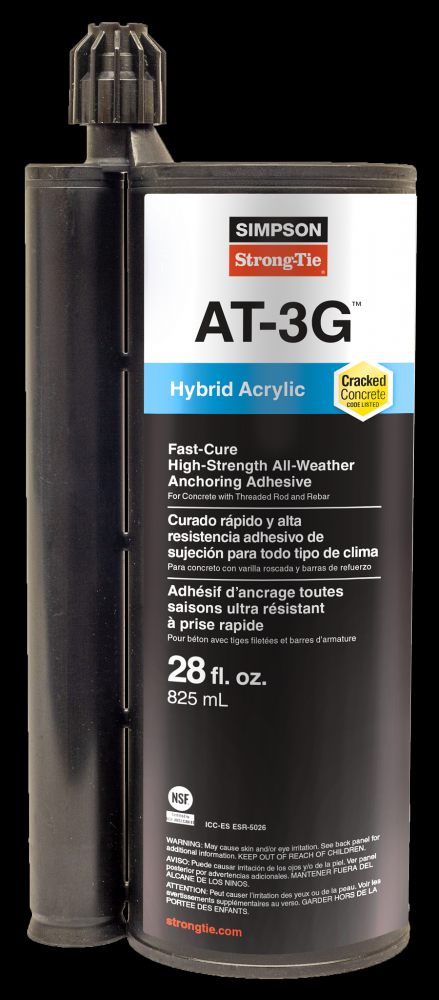 AT-3G™ 28-oz. High-Strength Acrylic Anchoring Adhesive Cartridge w/ Nozzle