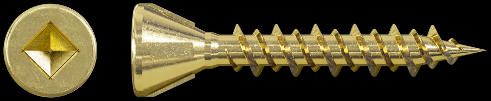 Strong-Drive® MTH Wood Underlayment Screw (Collated) - #7 x 1 in. Yellow-Zinc (2500-Qty)