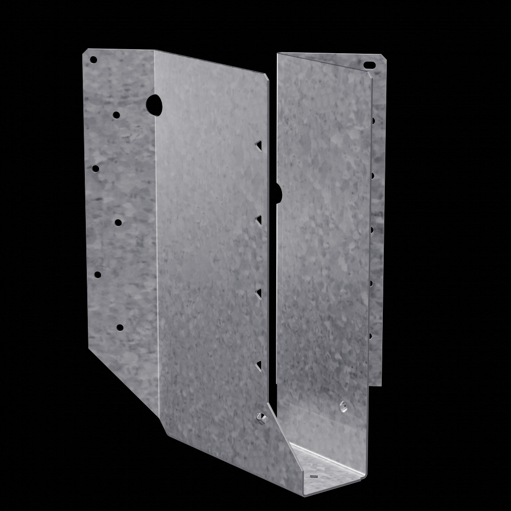 SUR Galvanized Joist Hanger for 1-3/4 in. x 9-1/4 to 9-1/2 in. Engineered Wood, Skewed Right