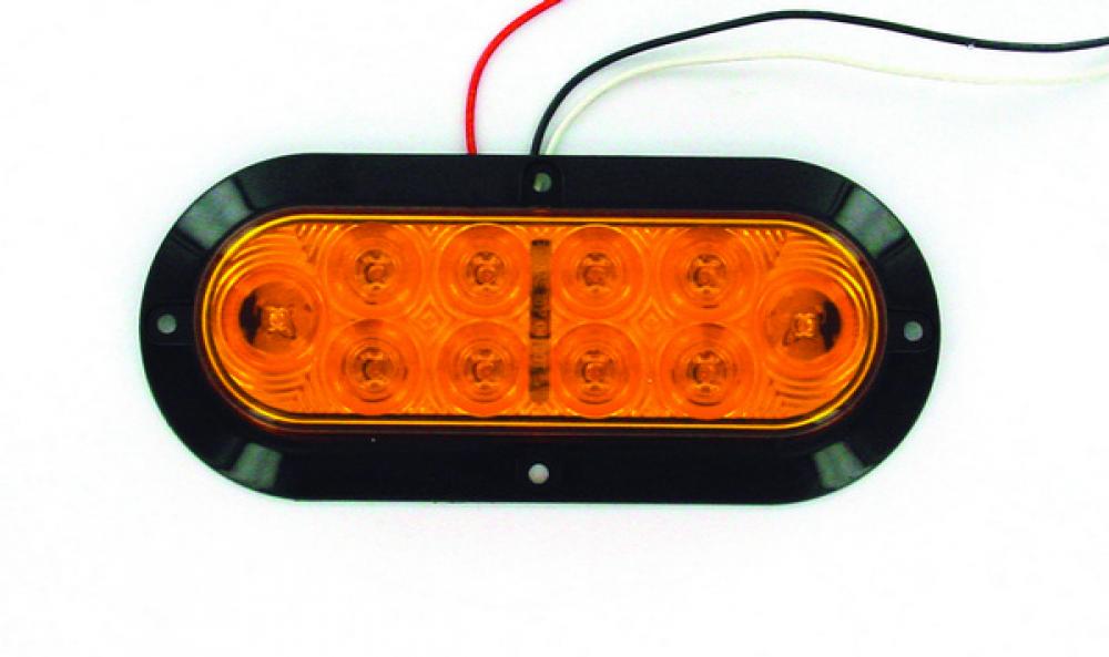 LED LMP SLD AMB T/T OVAL [10-DIODES] - SURFACE MOUNT