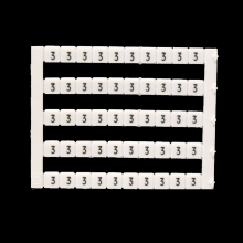 Techspan MT5-3 - Marker 5 x 5 mm White, Printed 3, 500pcs