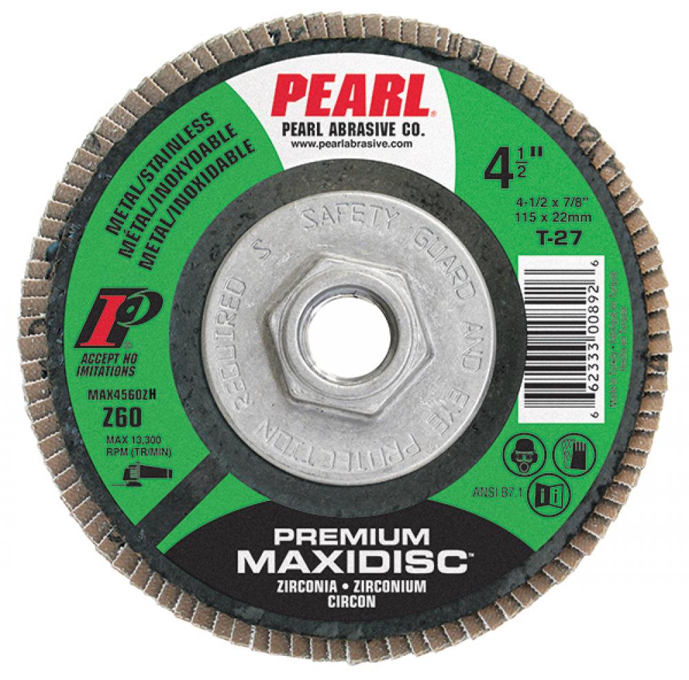 4-1/2 x 5/8-11 Premium Zirconia Maxidisc™Type 27 Shape Flap Disc