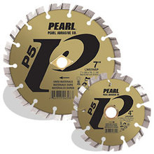 Pearl Abrasive Co. LW45NSP - 4-1/2 x .090 x 7/8, 20MM, 5/8 Pearl P5™ Hard Materials Segmented Blade, 10mm Rim