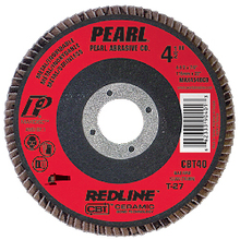 Pearl Abrasive Co. MAX4560CBH - 4-1/2 x 5/8-11 Redline™ CBT™ Maxidisc™ Flap Discs, Type 27, CBT60