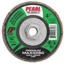 Pearl Abrasive Co. 1194 - 4-1/2 x 5/8-11 Premium Zirconia Maxidisc™Type 27 Shape Flap Disc