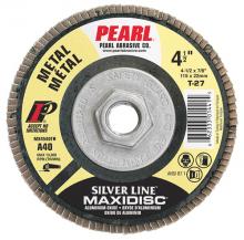 Pearl Abrasive Co. 1161 - 5 x 5/8-11 Silver Line™ AO Maxidisc™ Flap Discs for Metal, Type 27 Shape