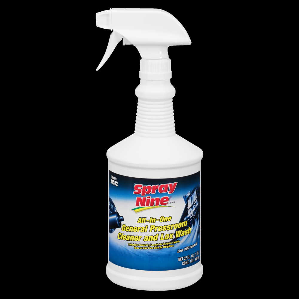 Spray Nine® General Pressroom Cleaner, 946mL Bottle