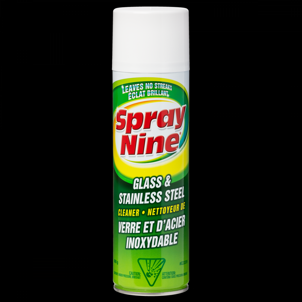 Spray Nine® Glass & Stainless Steel Cleaner, 600g Aerosol