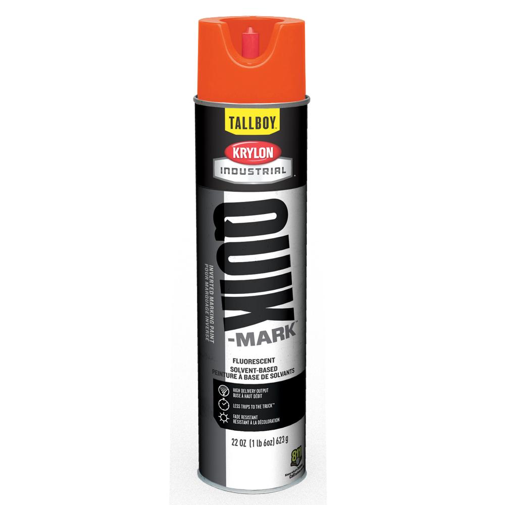 Krylon® Industrial Quik-Mark TallBoy Solvent-Based Inverted Marking Paint, Fluor