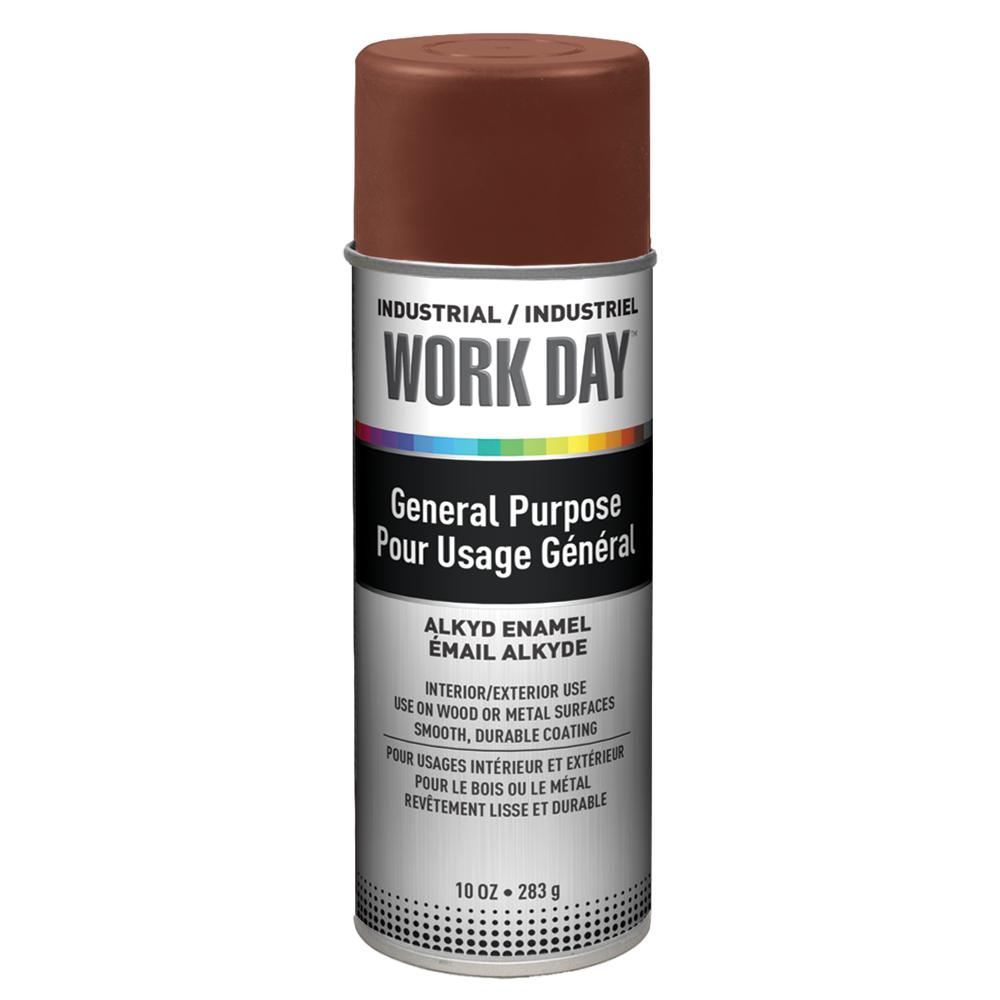 Krylon Industrial Work Day, Gloss, Brown, 10 oz.