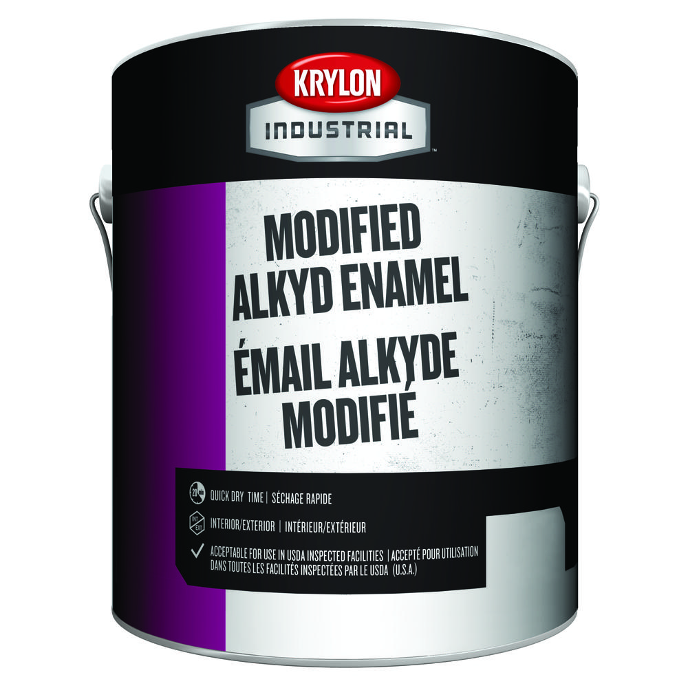 Krylon Industrial Modified Alkyd Enamel, White Base, 1 Gallon