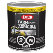 Krylon 420250008 - Krylon® Farm & Implement Paint Brush On, High Gloss, John Deere Yellow, 946 mL