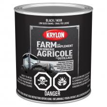 Krylon 420220008 - Krylon® Farm & Implement Paint Brush On, Low Gloss, Black, 946 mL