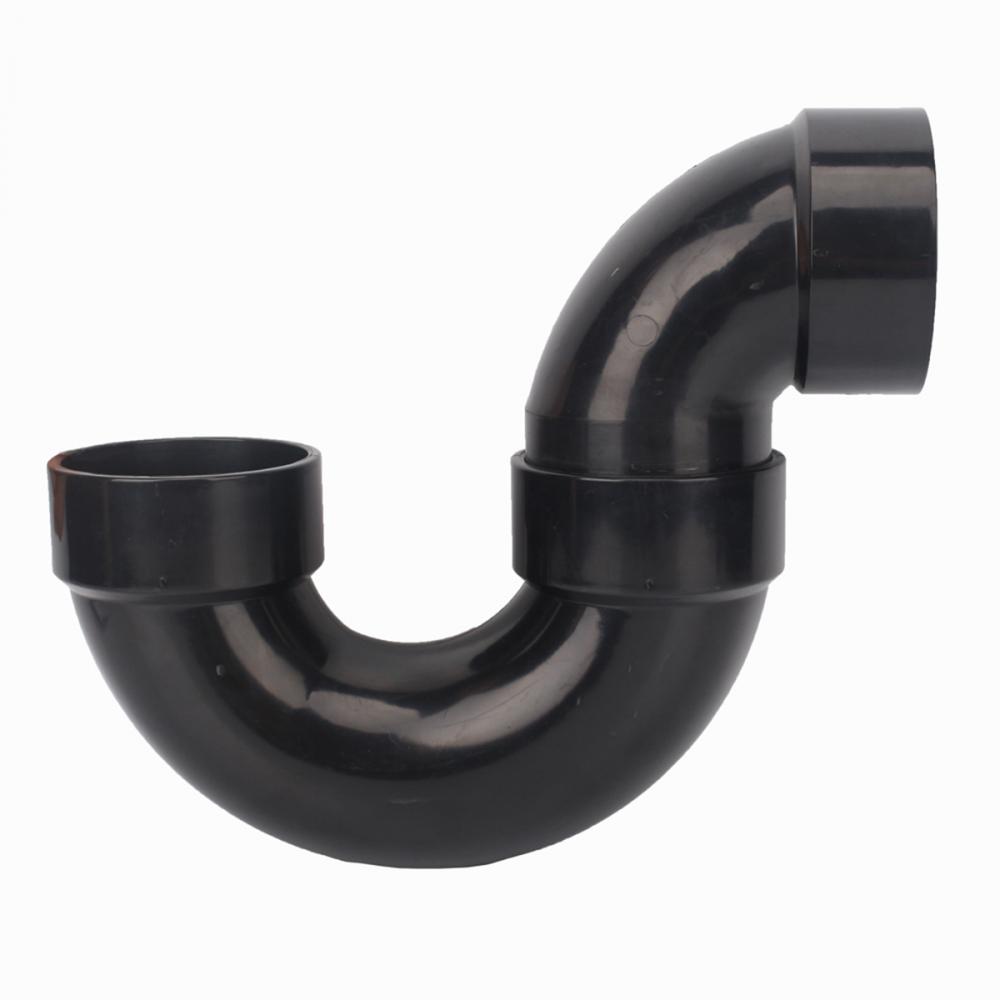 ABS P-Trap Less C/O Less Union 1½in Black