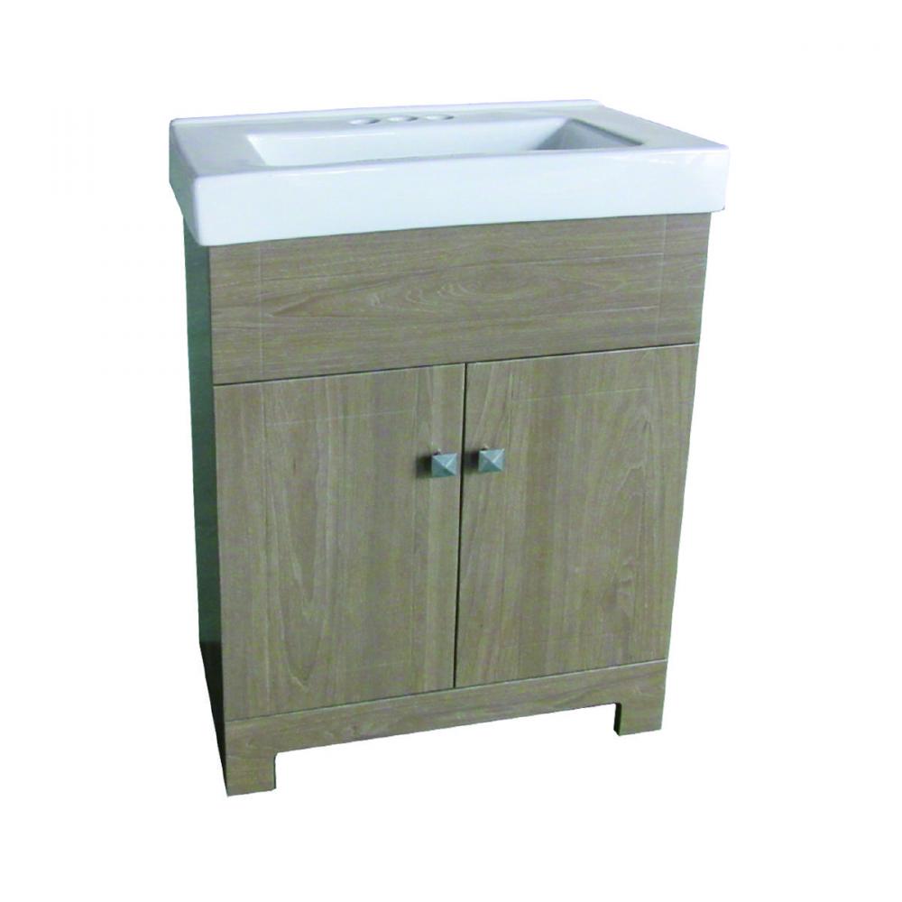 Vanity and Ceramic Top 2-Door 30x15.5x31.5in Barnboard